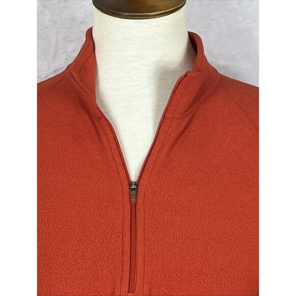 L.L. Bean Women's 1/4 Zip Fleece Pullover Top Activewear Orange Size Small - Picture 2 of 8
